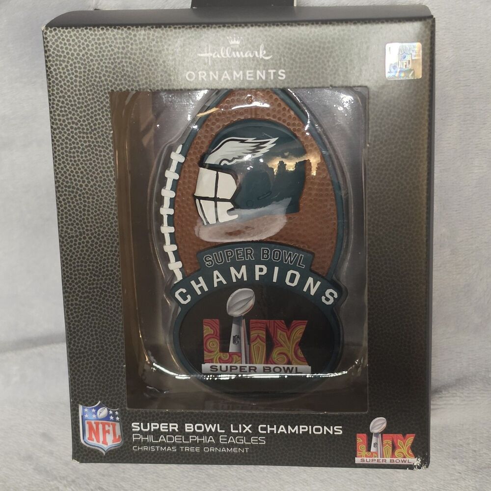 Hallmark Philadelphia Eagles Super Bowl LIX Champions Christmas Ornament NIB